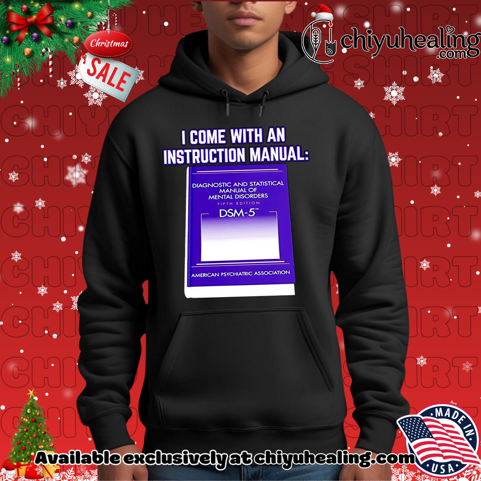 I come with an instruction manual DSM-5 Christmas ornament, Hoodie, Sweatshirt, Poster Canvas, Mug, Ornaments
