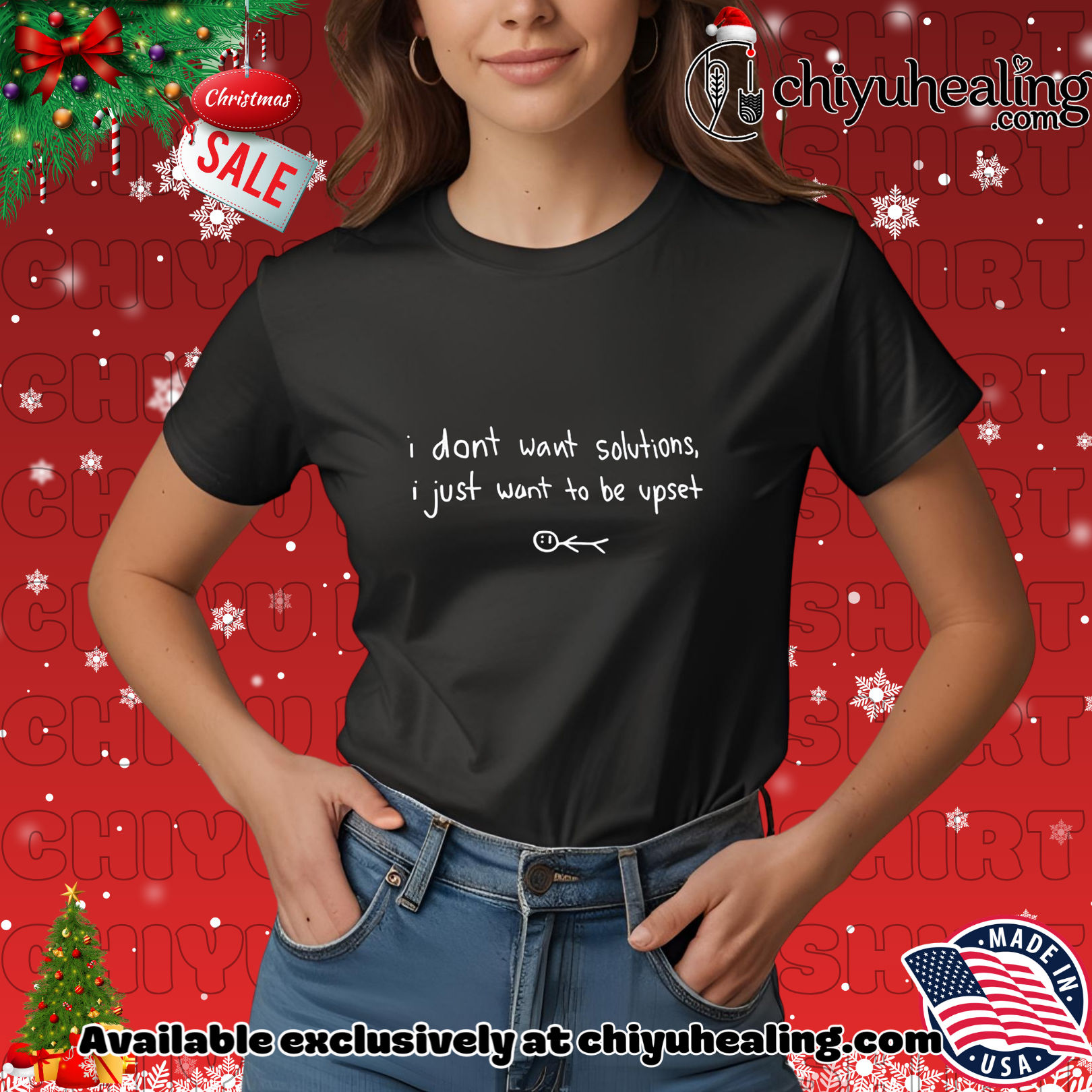 I don't want solutions I just want to be upset Christmas ornament, Hoodie, Sweatshirt, Poster Canvas, Mug, Ornaments 7 I don't want solutions I just want to be upset Christmas ornament, Hoodie, Sweatshirt, Poster Canvas, Mug, Ornaments