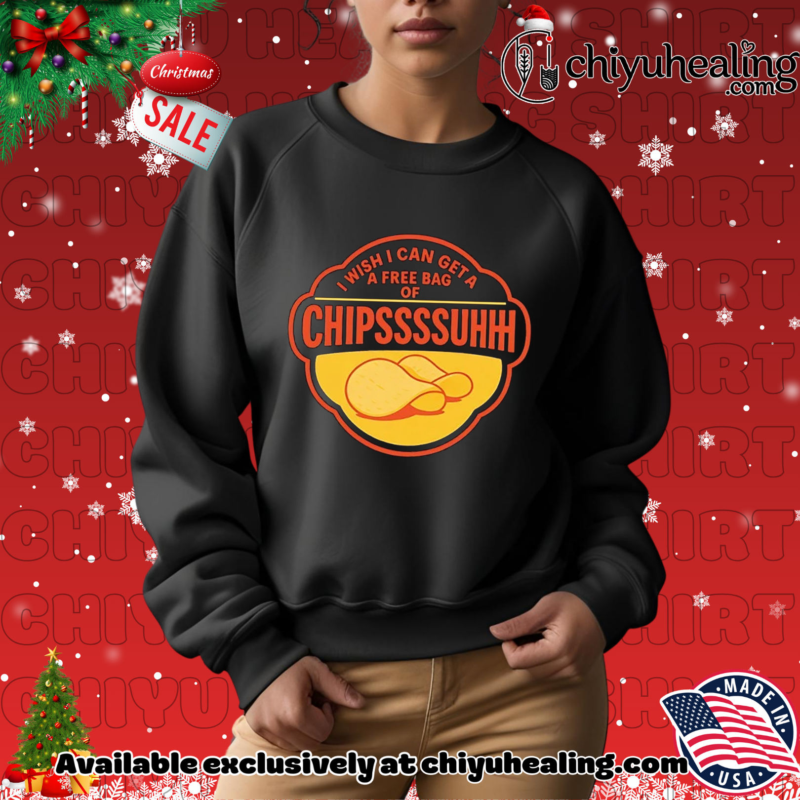 I wish I can get a free bag of chips TikTok viral meme Christmas ornament, Hoodie, Sweatshirt, Poster Canvas, Mug, Ornaments 2 I wish I can get a free bag of chips TikTok viral meme Christmas ornament, Hoodie, Sweatshirt, Poster Canvas, Mug, Ornaments