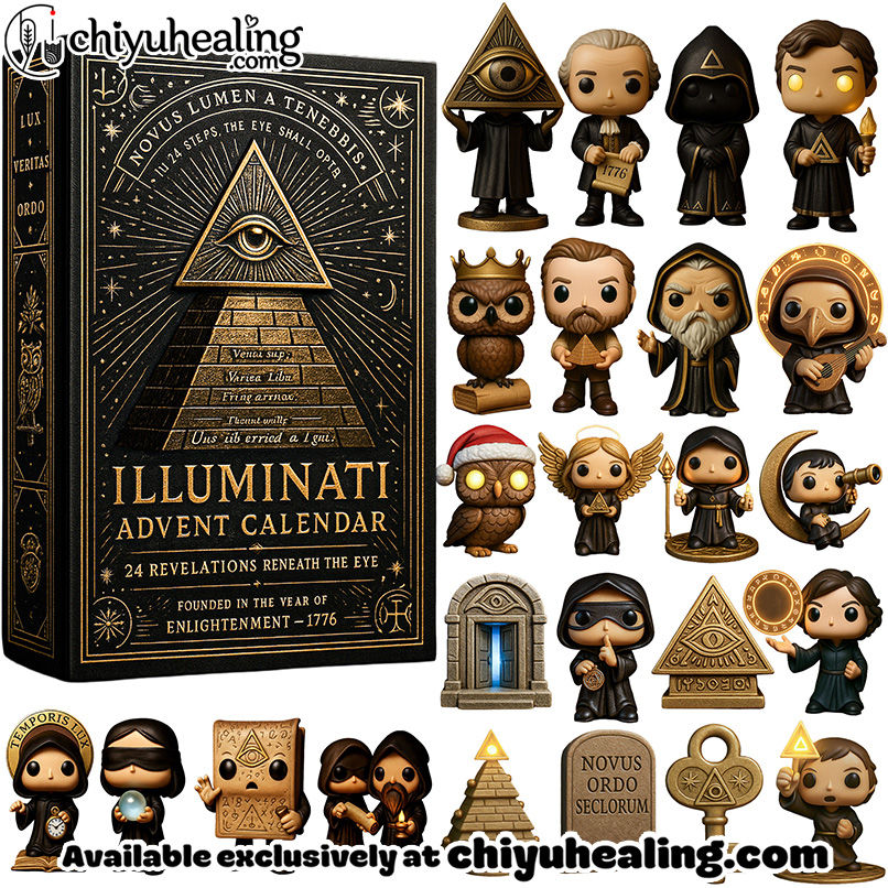 Illuminati 250th Anniversary Advent Calendar, Christmas Countdown Advent Calendar Gift Box with 24 Acrylic Ornaments