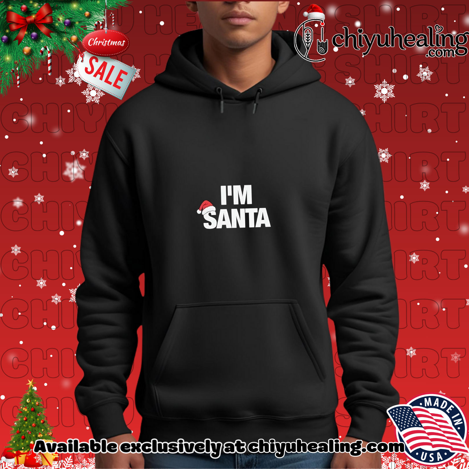 I'm Santa Christmas couple Christmas ornament, Hoodie, Sweatshirt, Poster Canvas, Mug, Ornaments