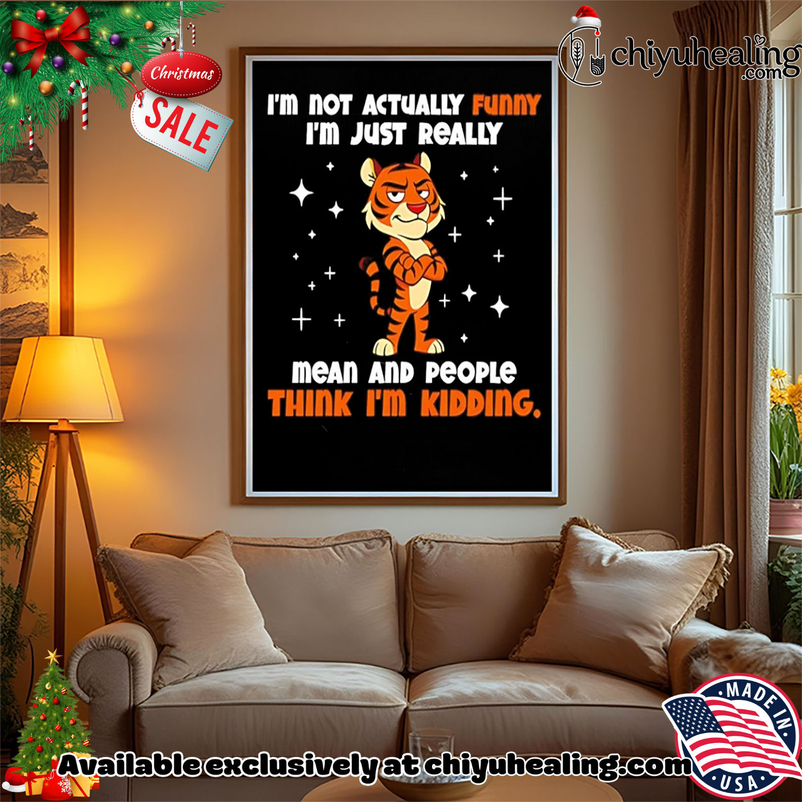 I'm not actually funny I'm just really mean and people think I'm kidding Tiger shirt, Hoodie, Sweatshirt, Poster Canvas, Mug, Ornaments 15 Im not actually funny Im just really mean and people think Im kidding Tiger shirt Hoodie Sweatshirt Tank Top