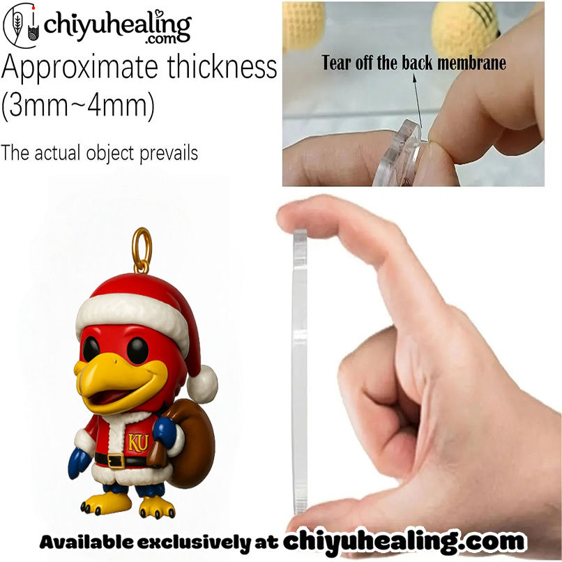 Kansas Jayhawks football 2025 advent calendar, Christmas Countdown Advent Calendar Gift Box with 24 Acrylic Ornaments