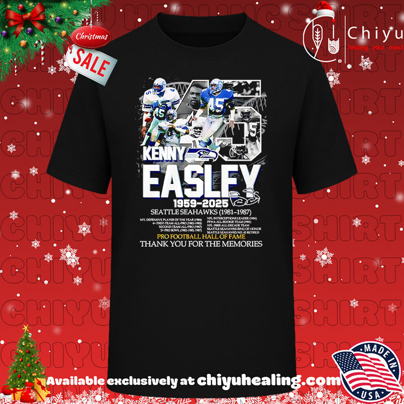 Kenny Easley 1959 2025 Seattle Seahawks Pro Football Hall Of Fame Thank You For The Memories Shirt, Hoodie, Sweatshirt, Poster Canvas, Mug, Ornaments