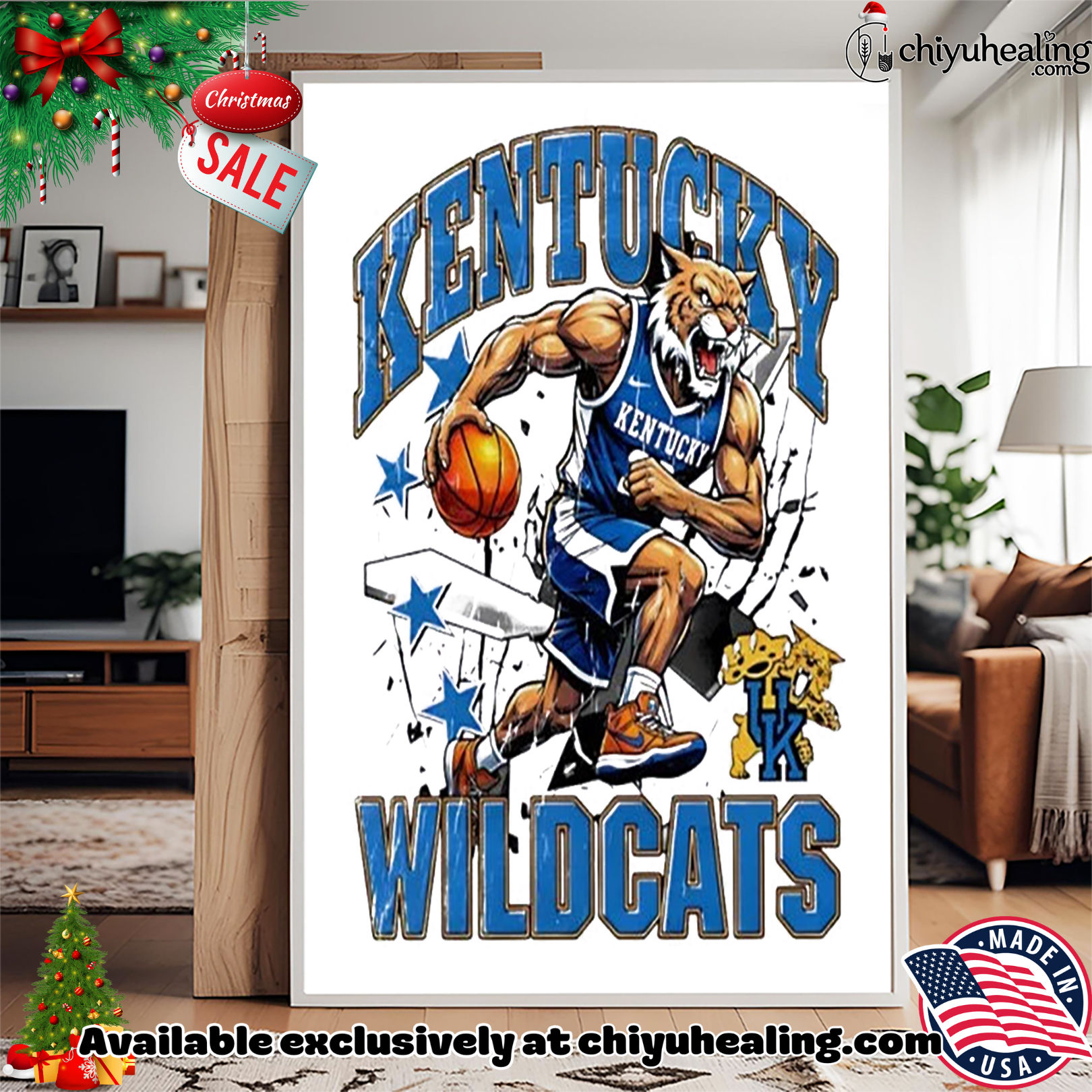 Kentucky Wildcats basketball running 2025 mascot Christmas ornament, Hoodie, Sweatshirt, Poster Canvas, Mug, Ornaments Kentucky Wildcats basketball running 2025 mascot Christmas ornament, Hoodie, Sweatshirt, Poster Canvas, Mug, Ornaments
