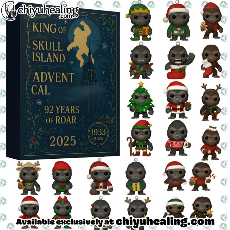 King Kong 92nd Anniversary Advent Calendar, Christmas Countdown Advent Calendar Gift Box with 24 Acrylic Ornaments