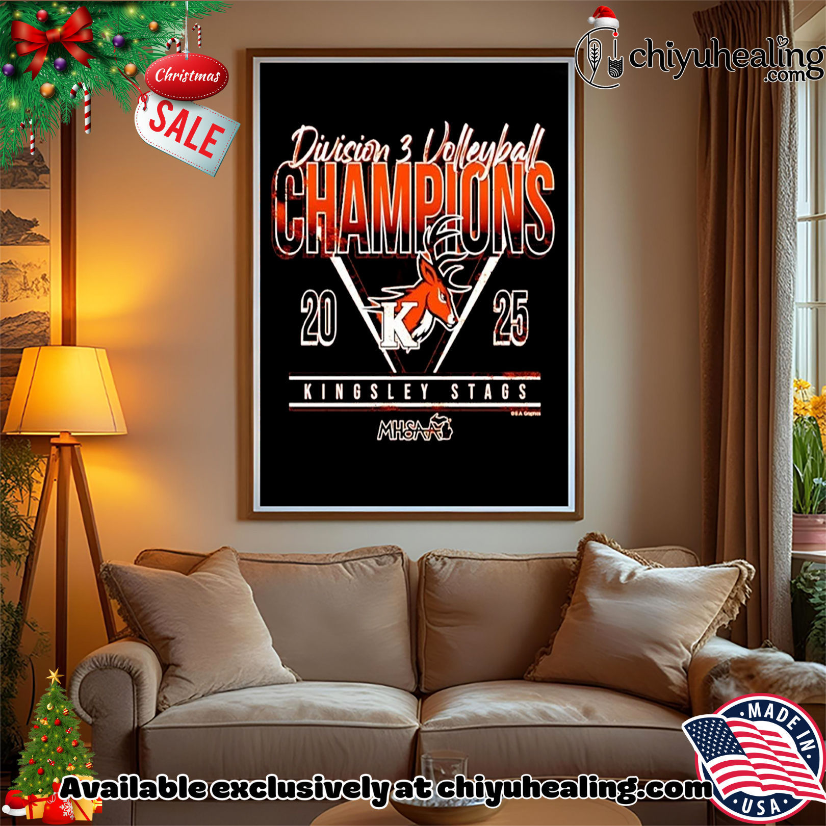 Kingsley Stags 2025 MHSAA Volleyball D3 Champions Christmas ornament, Hoodie, Sweatshirt, Poster Canvas, Mug, Ornaments Kingsley Stags 2025 MHSAA Volleyball D3 Champions Christmas ornament, Hoodie, Sweatshirt, Poster Canvas, Mug, Ornaments
