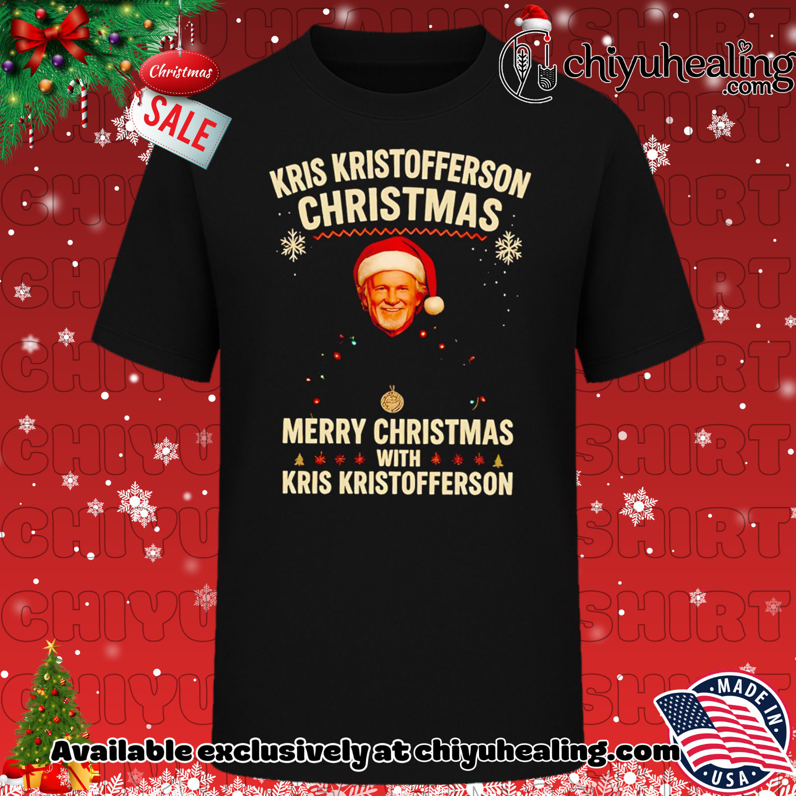 Kris Kristofferson Christmas Merry Christmas With Kris Kristofferson shirt, Hoodie, Sweatshirt, Poster Canvas, Mug, Ornaments