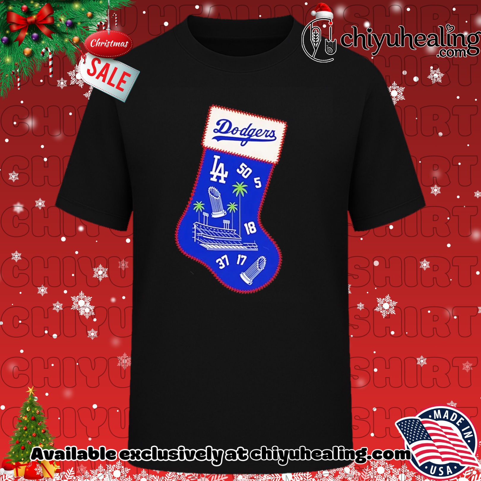 LA Dodgers 50 5 18 37 17 Christmas socks '25 shirt, Hoodie, Sweatshirt, Poster Canvas, Mug, Ornaments