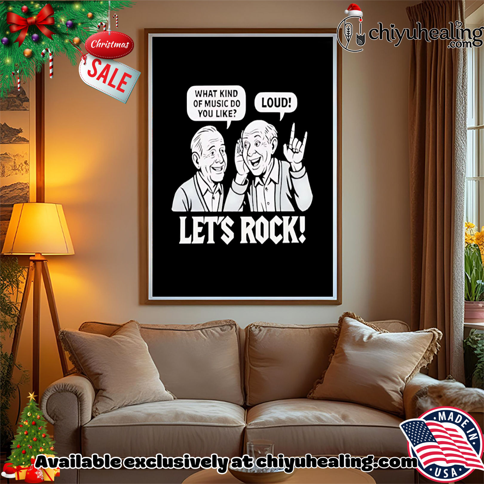 Let's Rock what kind of music do you like loud Christmas ornament, Hoodie, Sweatshirt, Poster Canvas, Mug, Ornaments 14 Lets Rock what kind of music do you like loud Christmas ornament Hoodie Sweatshirt