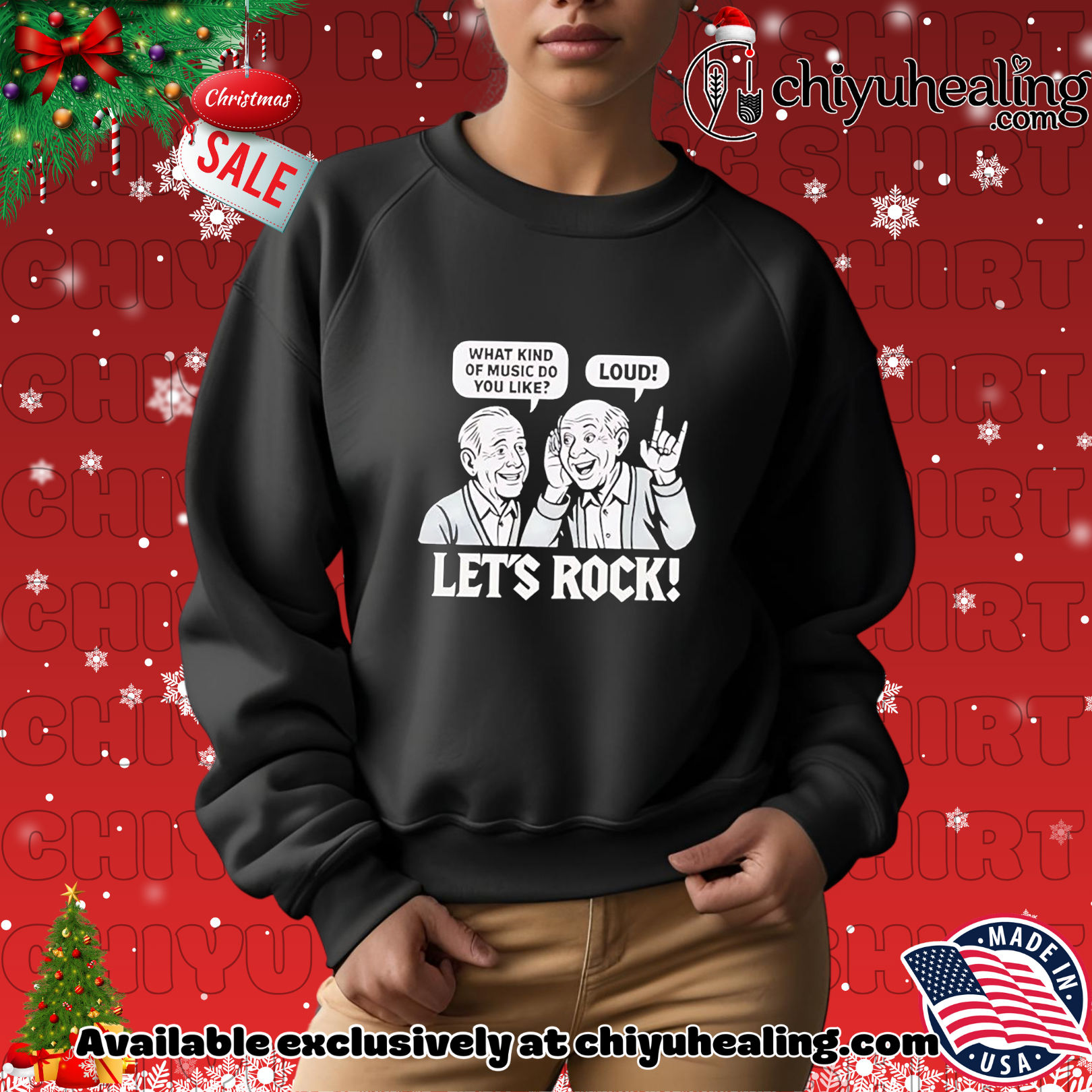 Let's Rock what kind of music do you like loud Christmas ornament, Hoodie, Sweatshirt, Poster Canvas, Mug, Ornaments 2 Let's Rock what kind of music do you like loud Christmas ornament, Hoodie, Sweatshirt, Poster Canvas, Mug, Ornaments