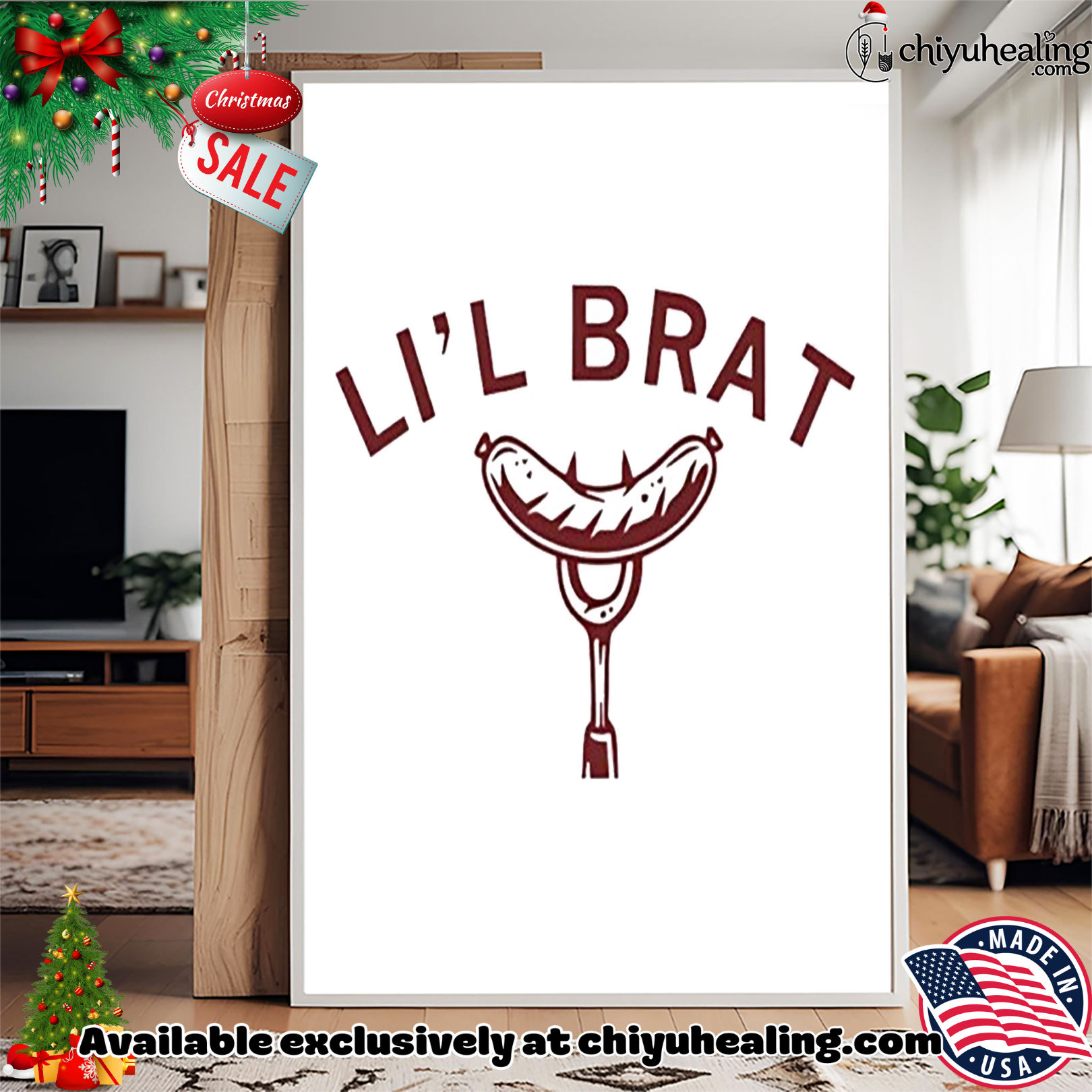 Lil Brat Bib Hotdog Christmas ornament, Hoodie, Sweatshirt, Poster Canvas, Mug, Ornaments Lil Brat Bib Hotdog Christmas ornament, Hoodie, Sweatshirt, Poster Canvas, Mug, Ornaments