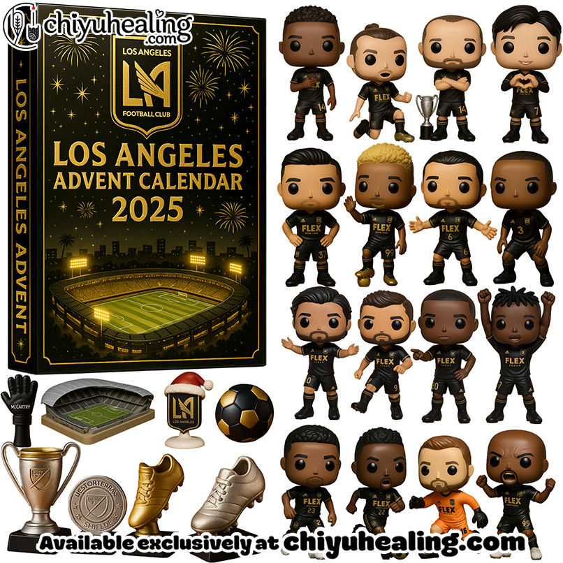 Los Angeles FC Advent Calendar 2025, Christmas Countdown Advent Calendar Gift Box with 24 Acrylic Ornaments