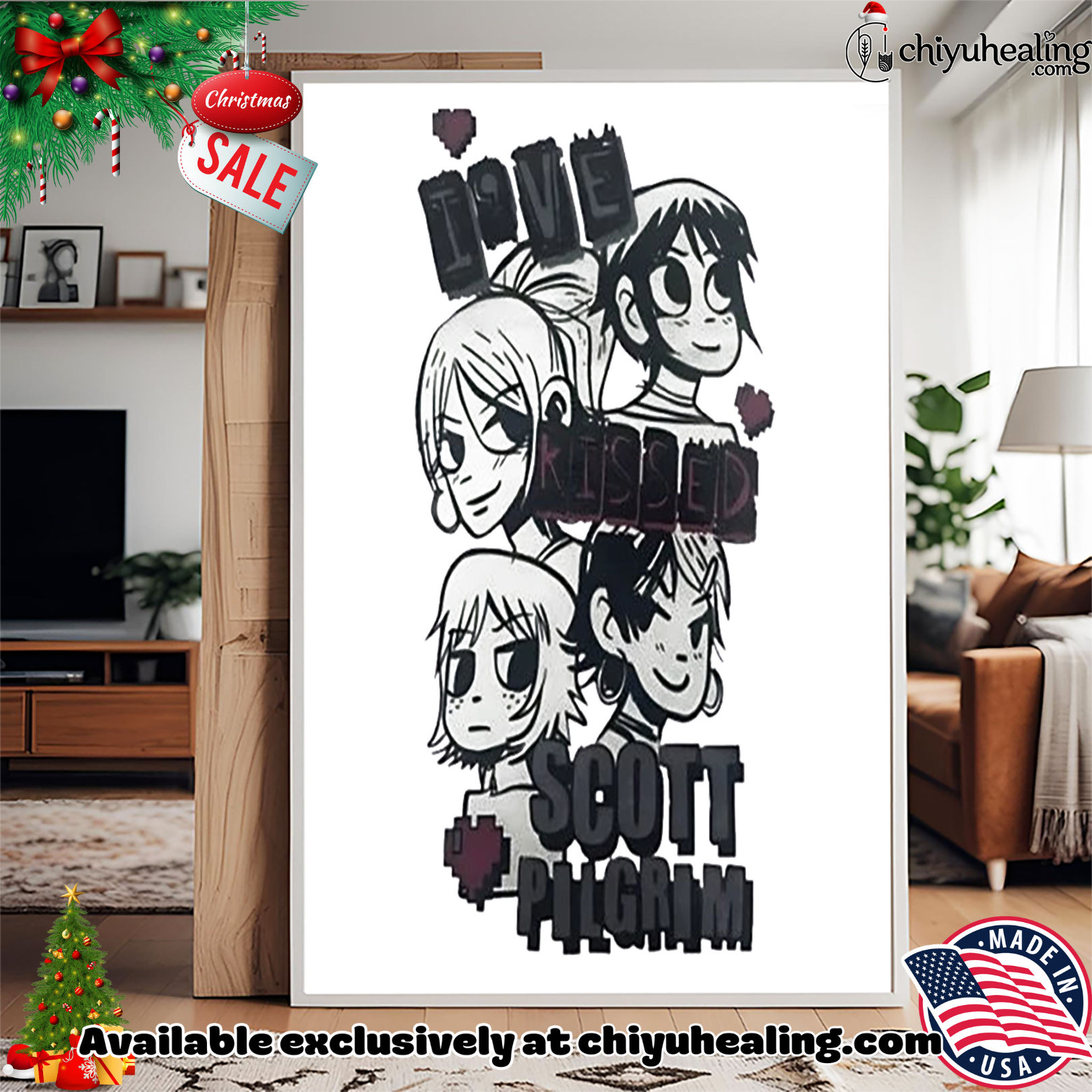 Love Kissed Scott Pilgrim Christmas ornament, Hoodie, Sweatshirt, Poster Canvas, Mug, Ornaments Love Kissed Scott Pilgrim Christmas ornament, Hoodie, Sweatshirt, Poster Canvas, Mug, Ornaments