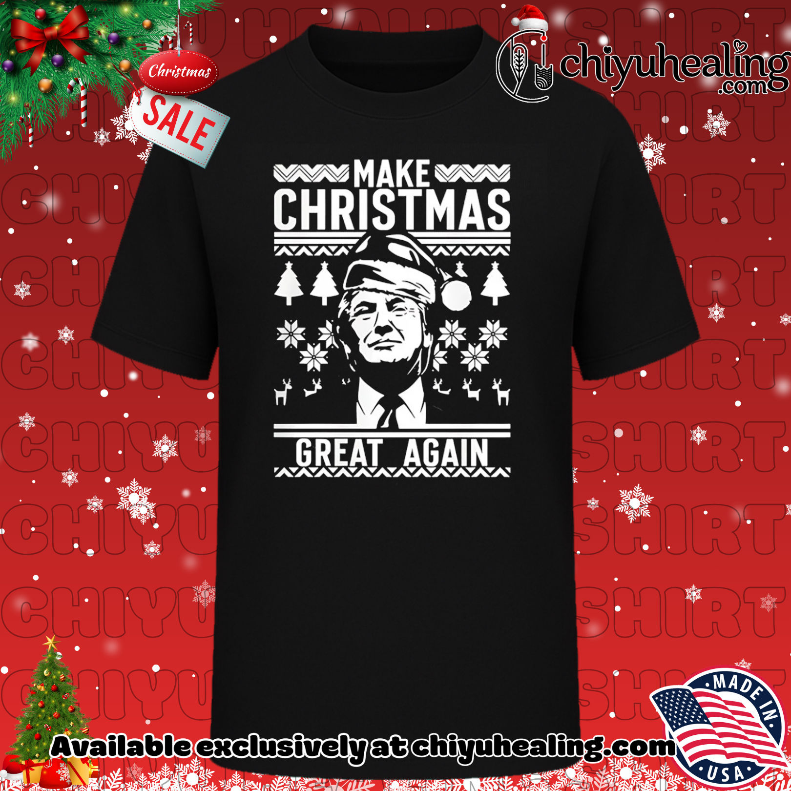 Make Christmas Great Again Trump 2025 shirt, Hoodie, Sweatshirt, Poster Canvas, Mug, Ornaments
