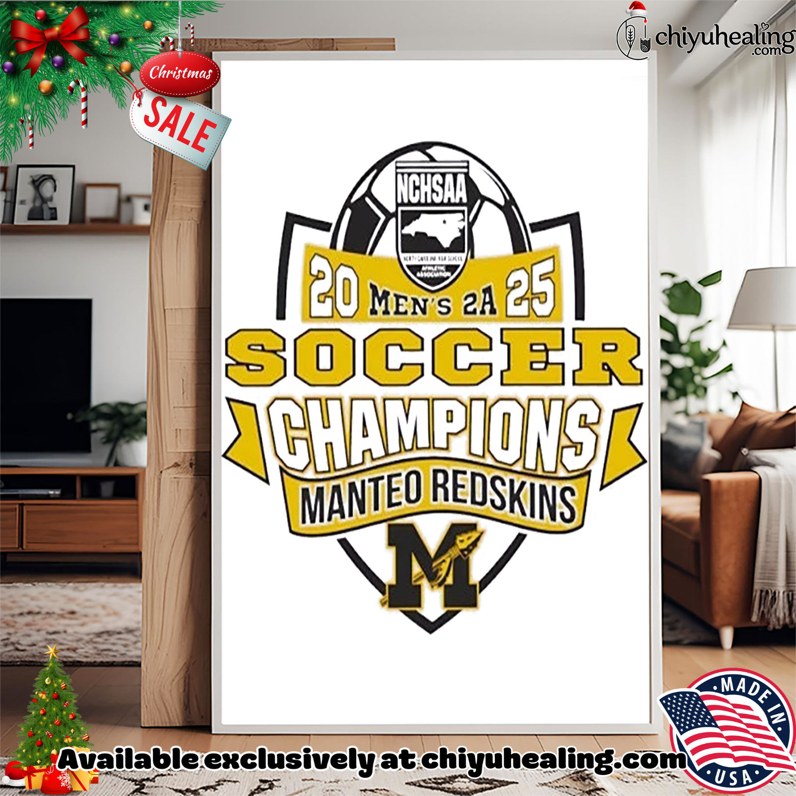 Manteo Redskins NCHSAA Soccer Division 2A Champions 2025 Christmas ornament, Hoodie, Sweatshirt, Poster Canvas, Mug, Ornaments Manteo Redskins NCHSAA Soccer Division 2A Champions 2025 Christmas ornament, Hoodie, Sweatshirt, Poster Canvas, Mug, Ornaments
