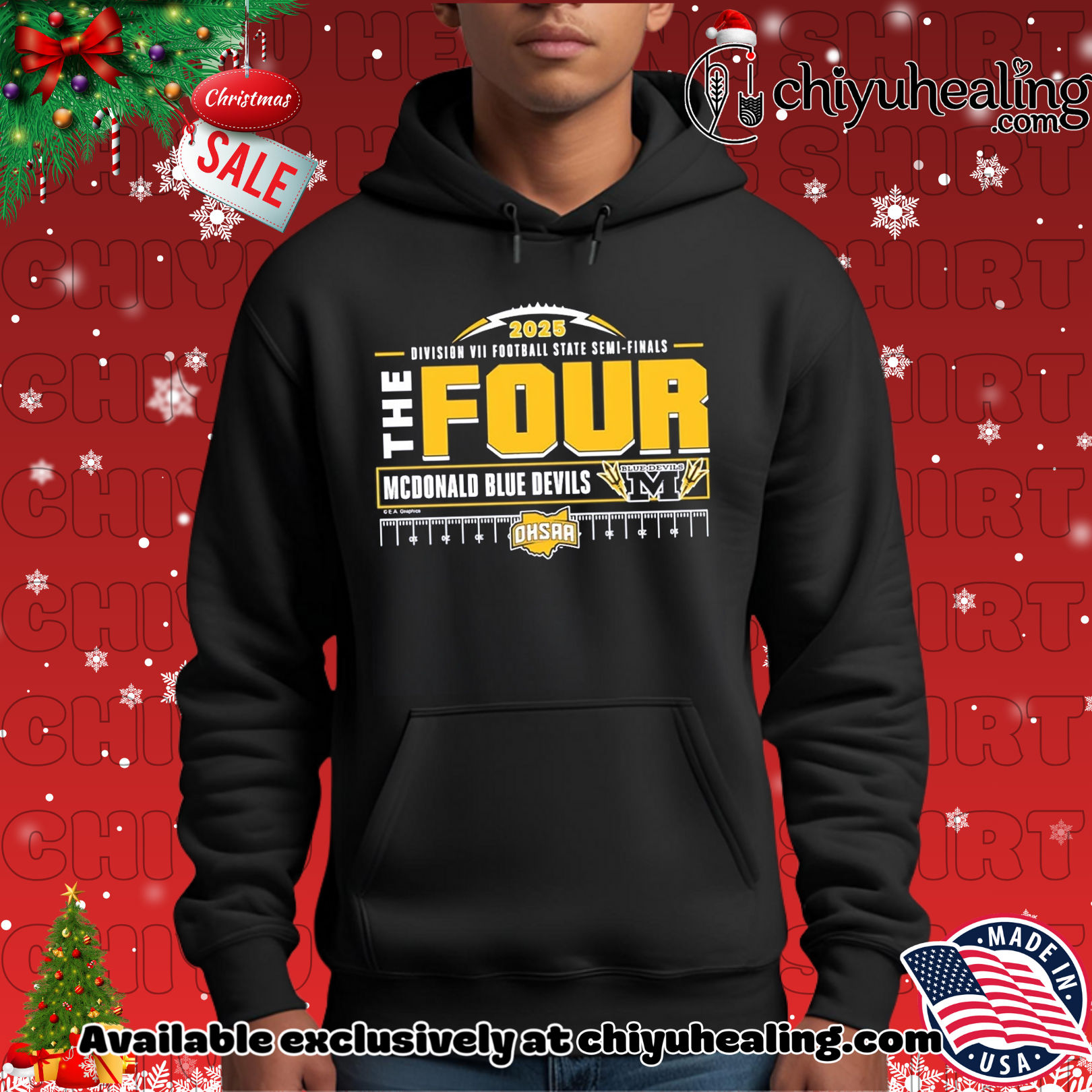 McDonald Blue Devils 2025 MHSAA Football D7 The Four shirt, Hoodie, Sweatshirt, Poster Canvas, Mug, Ornaments