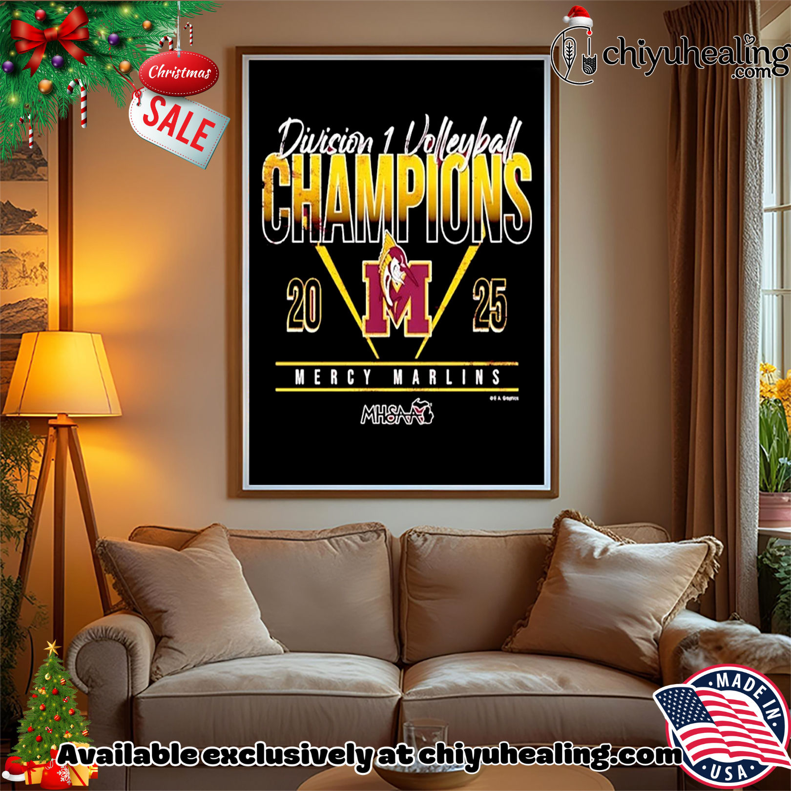Mercy Marlins 2025 MHSAA Volleyball D1 Champions Christmas ornament, Hoodie, Sweatshirt, Poster Canvas, Mug, Ornaments Mercy Marlins 2025 MHSAA Volleyball D1 Champions Christmas ornament, Hoodie, Sweatshirt, Poster Canvas, Mug, Ornaments