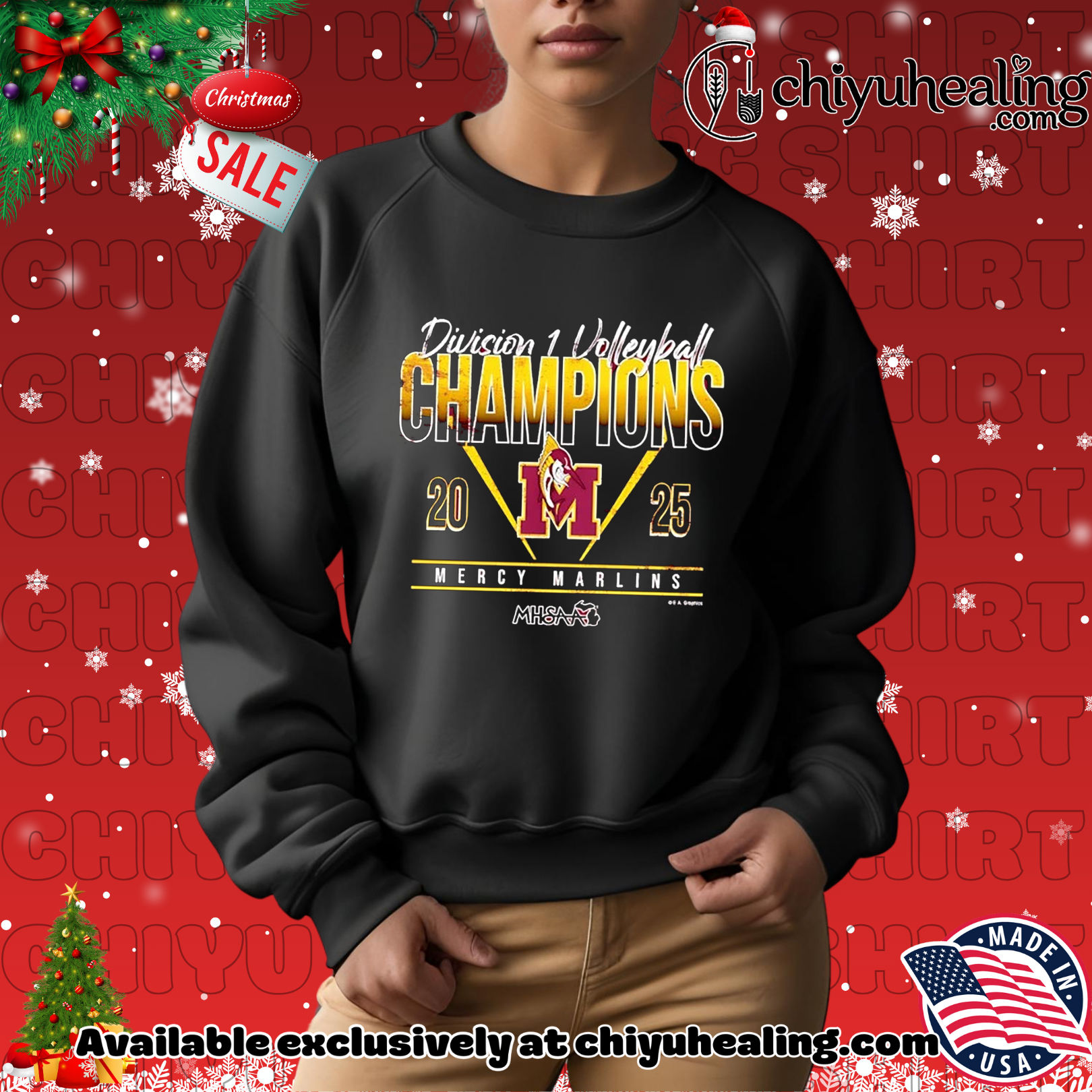 Mercy Marlins 2025 MHSAA Volleyball D1 Champions Christmas ornament, Hoodie, Sweatshirt, Poster Canvas, Mug, Ornaments 2 Mercy Marlins 2025 MHSAA Volleyball D1 Champions Christmas ornament, Hoodie, Sweatshirt, Poster Canvas, Mug, Ornaments