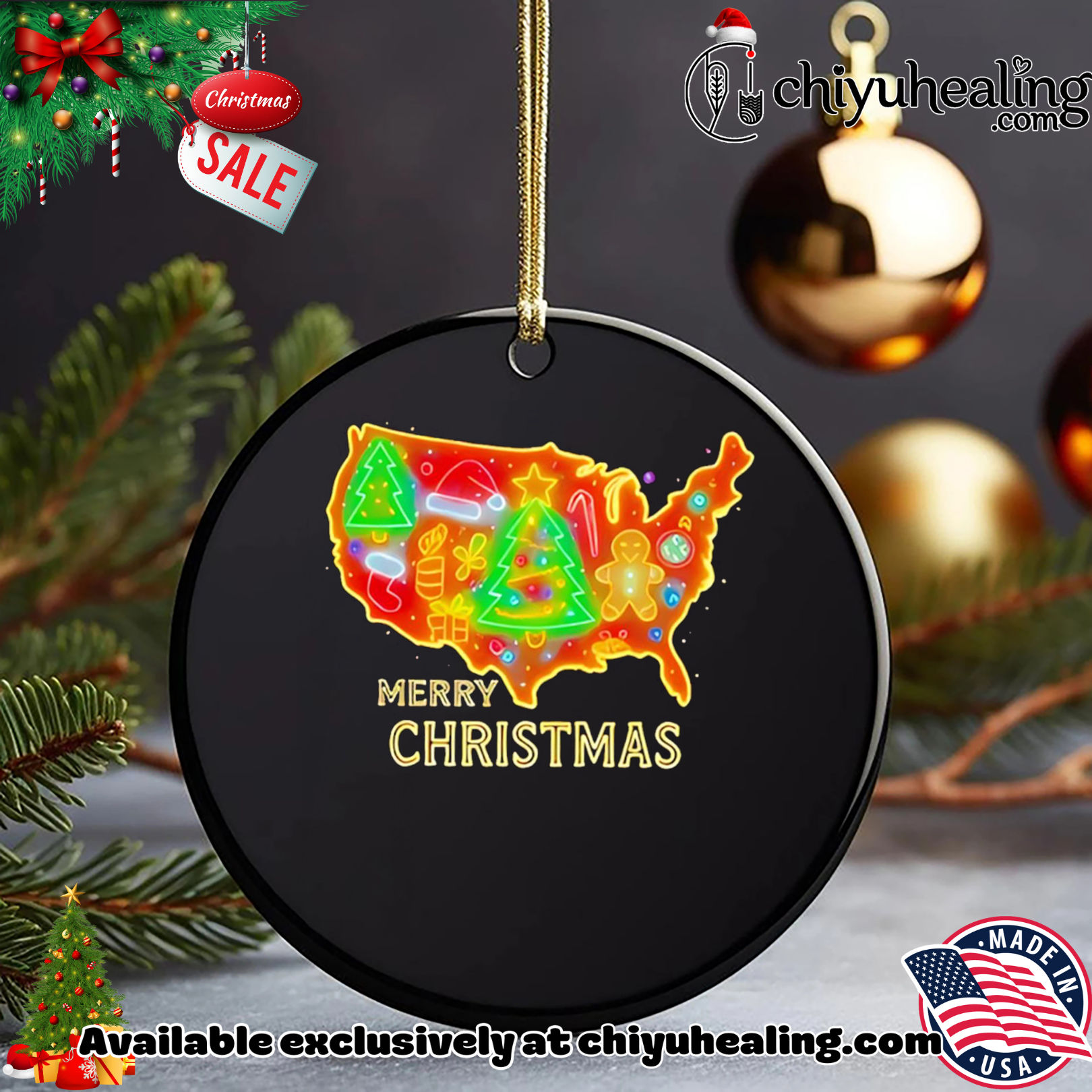 Merry Christmas America Map neon shirt, Hoodie, Sweatshirt, Poster Canvas, Mug, Ornaments 5 Merry Christmas America Map neon shirt, Hoodie, Sweatshirt, Poster Canvas, Mug, Ornaments