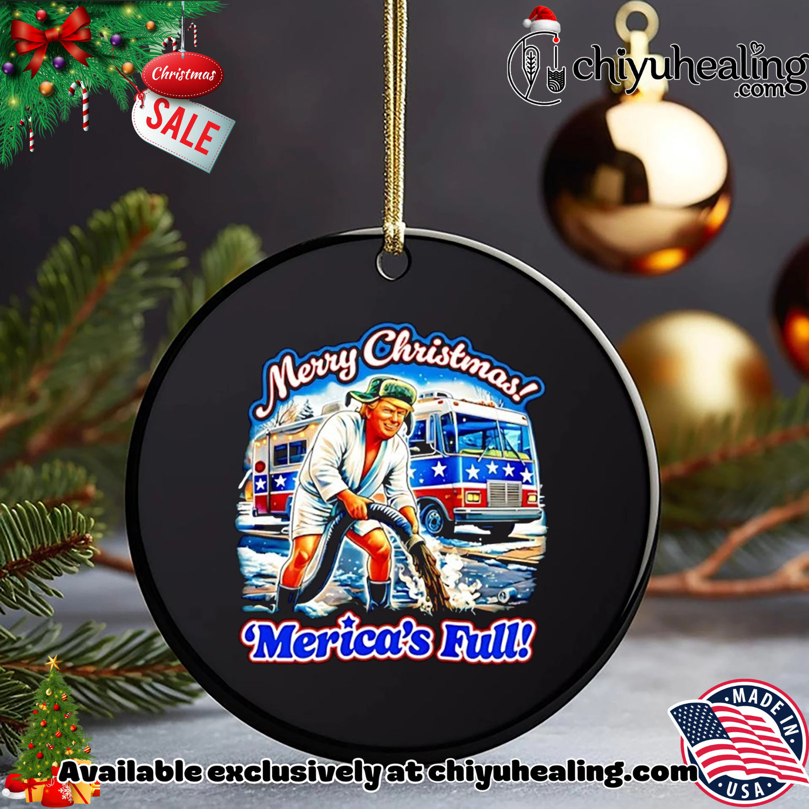 Merry Christmas Merica's Full Donald Trump Christmas ornament, Hoodie, Sweatshirt, Poster Canvas, Mug, Ornaments 15 Merry Christmas Mericas Full Donald Trump Christmas ornament Hoodie Sweatshirt Tank Top