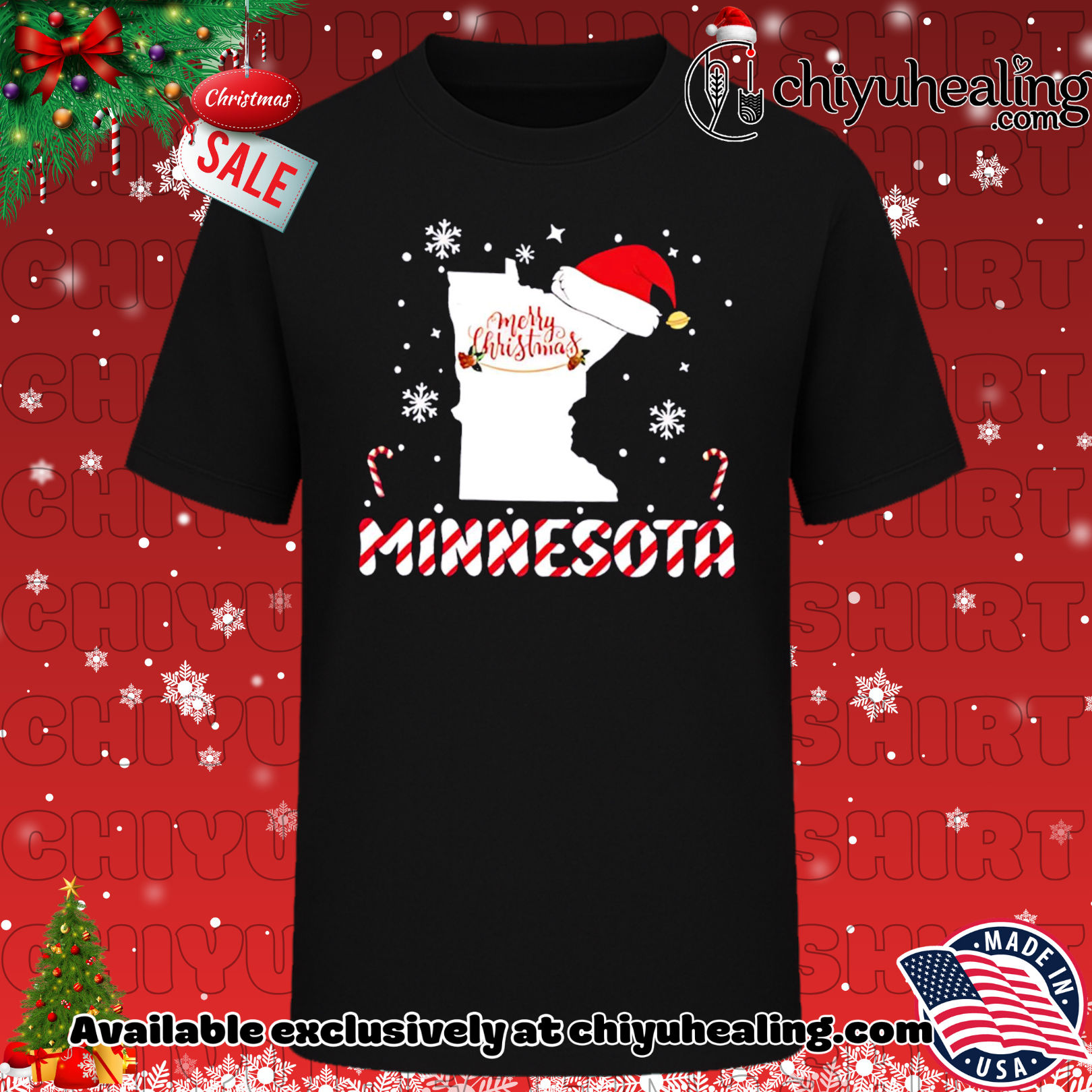 Merry Christmas Minnesota map 2025 shirt, Hoodie, Sweatshirt, Poster Canvas, Mug, Ornaments