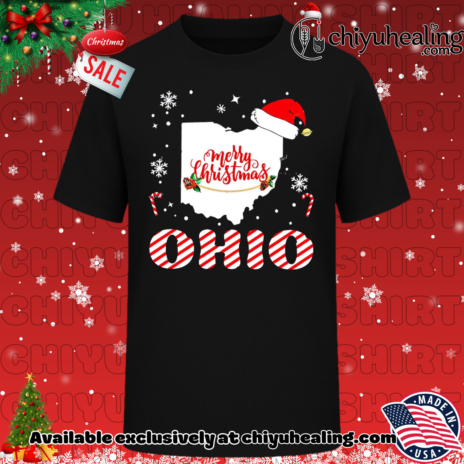 Merry Christmas Ohio 2025 shirt, Hoodie, Sweatshirt, Poster Canvas, Mug, Ornaments