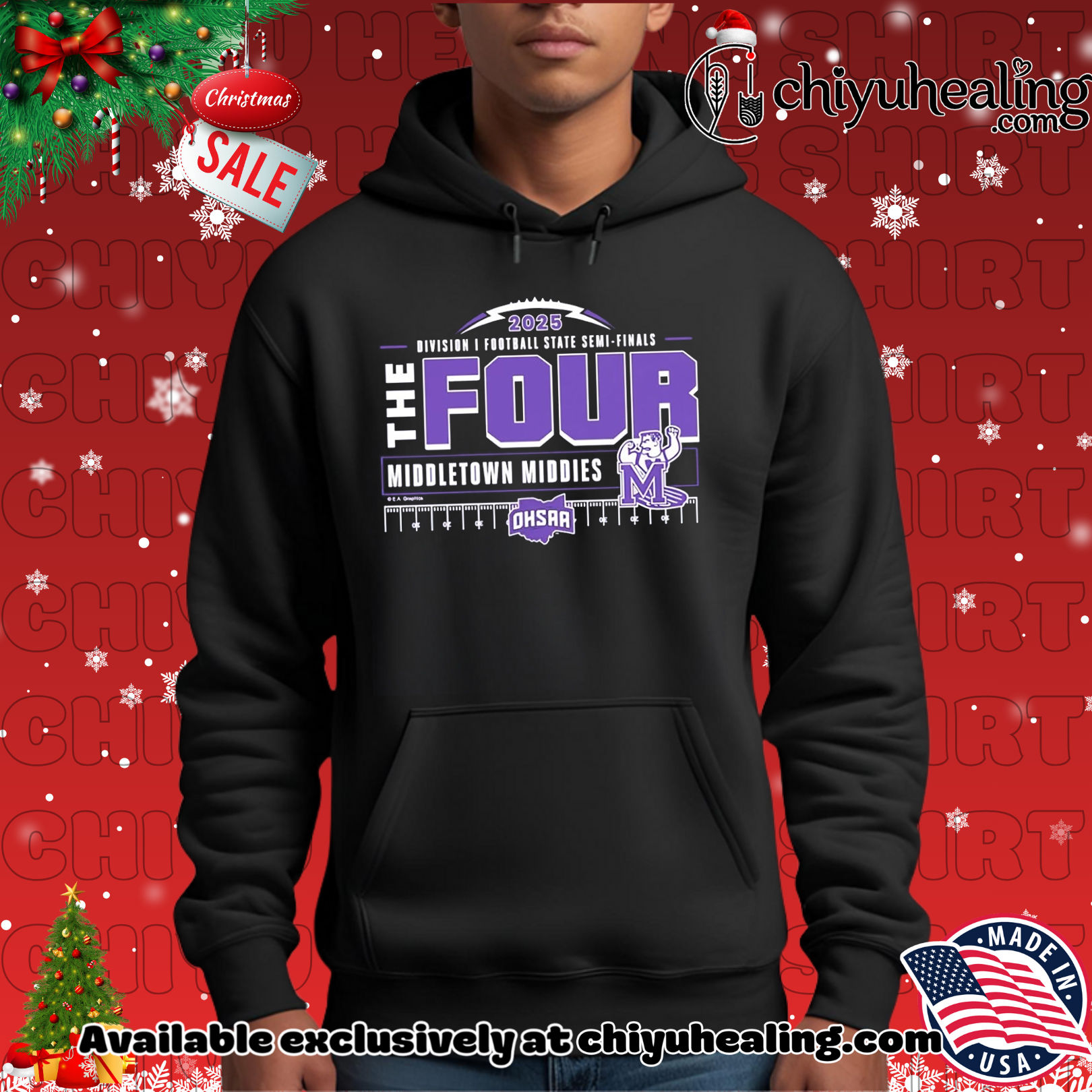 Middletown Middies 2025 MHSAA Football D1 The Four shirt, Hoodie, Sweatshirt, Poster Canvas, Mug, Ornaments