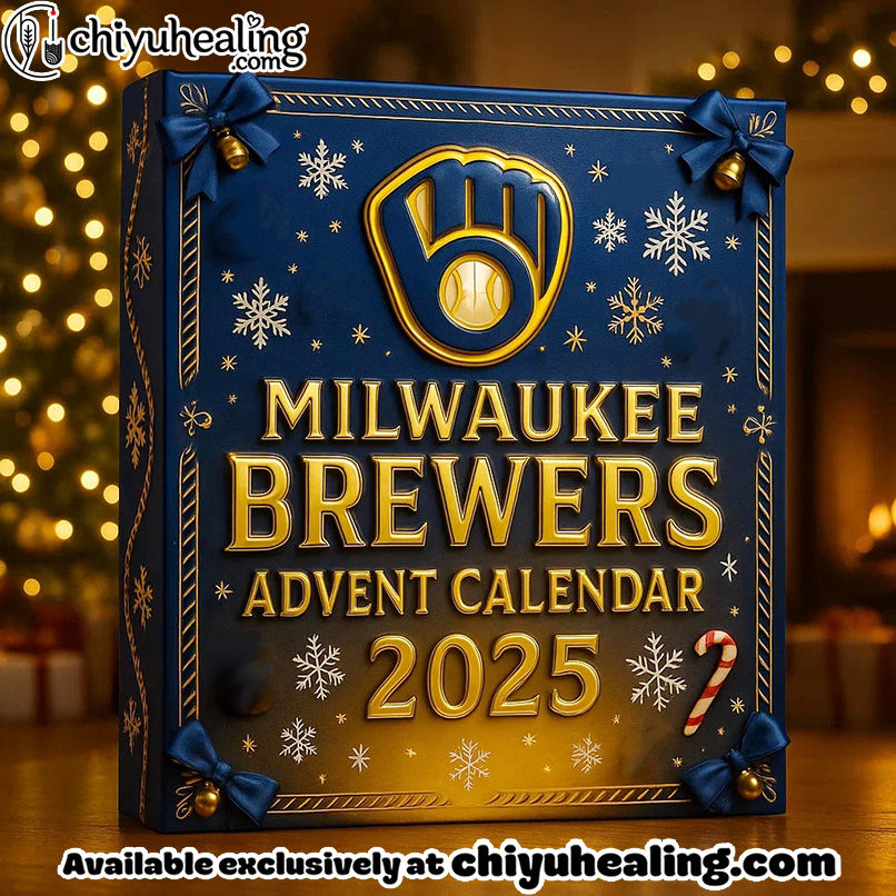 Milwaukee Brewers Advent Calendar 2025, Christmas Countdown Advent Calendar Gift Box with 24 Acrylic Ornaments