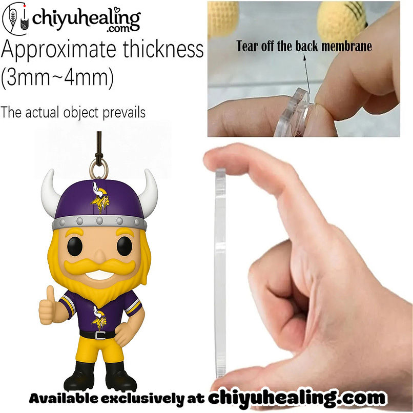 Minnesota Vikings Advent Calendar 2025, Christmas Countdown Advent Calendar Gift Box with 24 Acrylic Ornaments