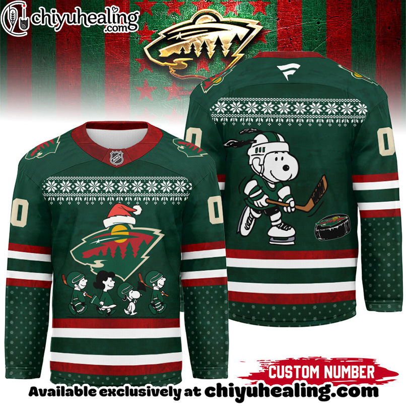 Minnesota Wild - Premium NHL Peanuts Snoopy Hockey Jersey