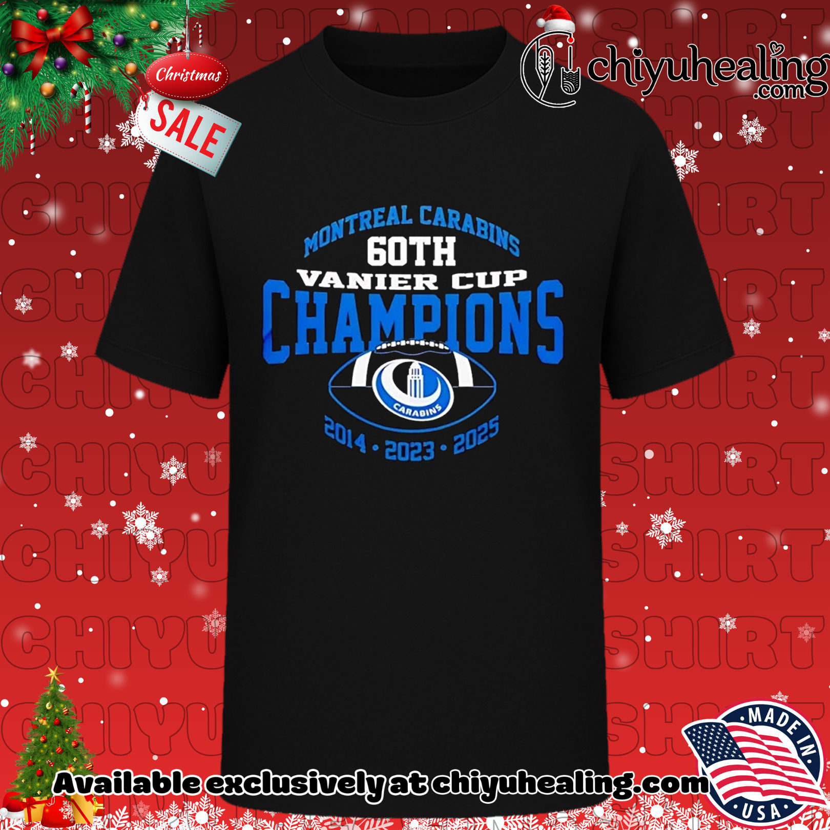 Montreal Carabins 2025 60th Vanier Cup Champions 3 time Christmas ornament, Hoodie, Sweatshirt, Poster Canvas, Mug, Ornaments 6 Montreal Carabins 2025 60th Vanier Cup Champions 3 time Christmas ornament, Hoodie, Sweatshirt, Poster Canvas, Mug, Ornaments