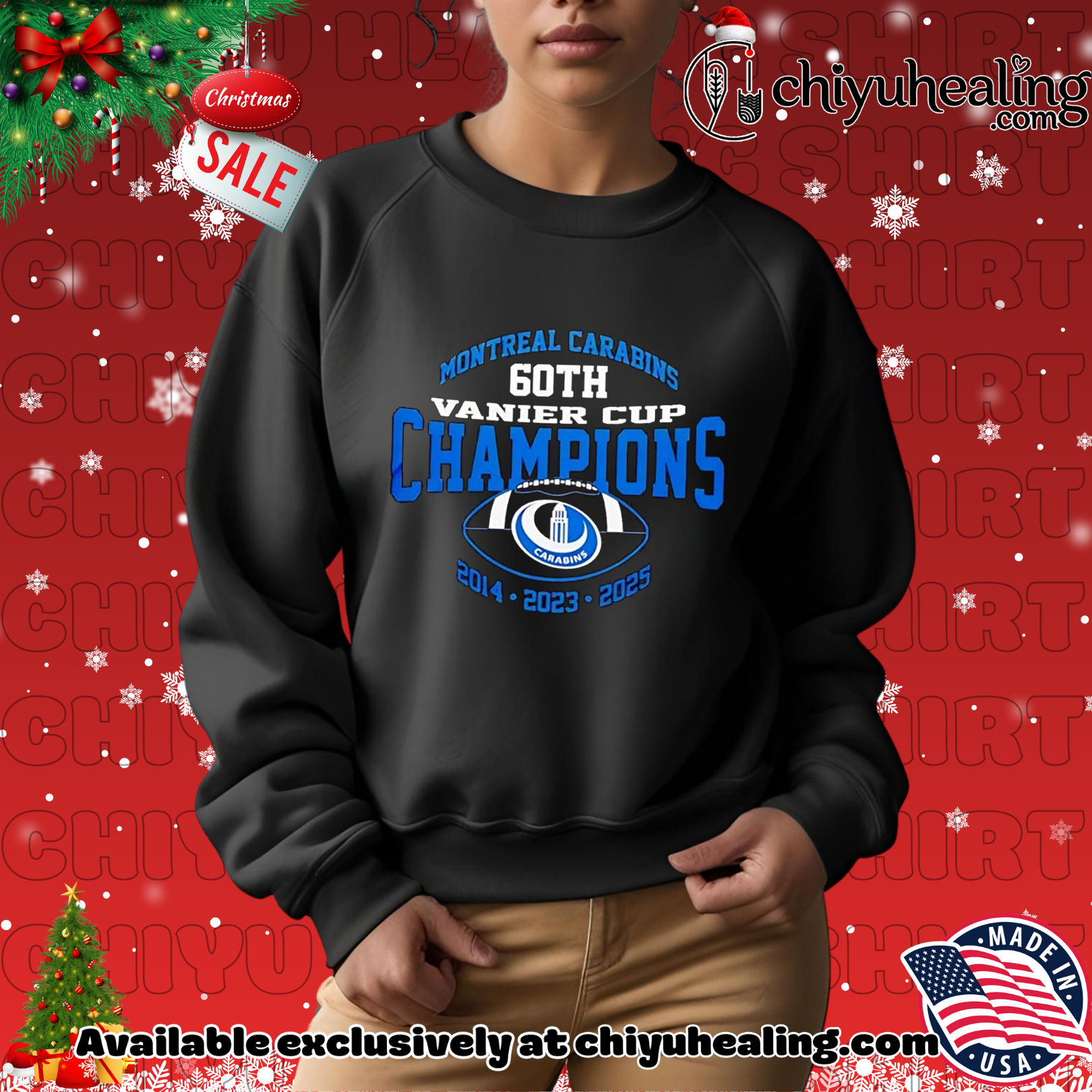 Montreal Carabins 2025 60th Vanier Cup Champions 3 time Christmas ornament, Hoodie, Sweatshirt, Poster Canvas, Mug, Ornaments 2 Montreal Carabins 2025 60th Vanier Cup Champions 3 time Christmas ornament, Hoodie, Sweatshirt, Poster Canvas, Mug, Ornaments