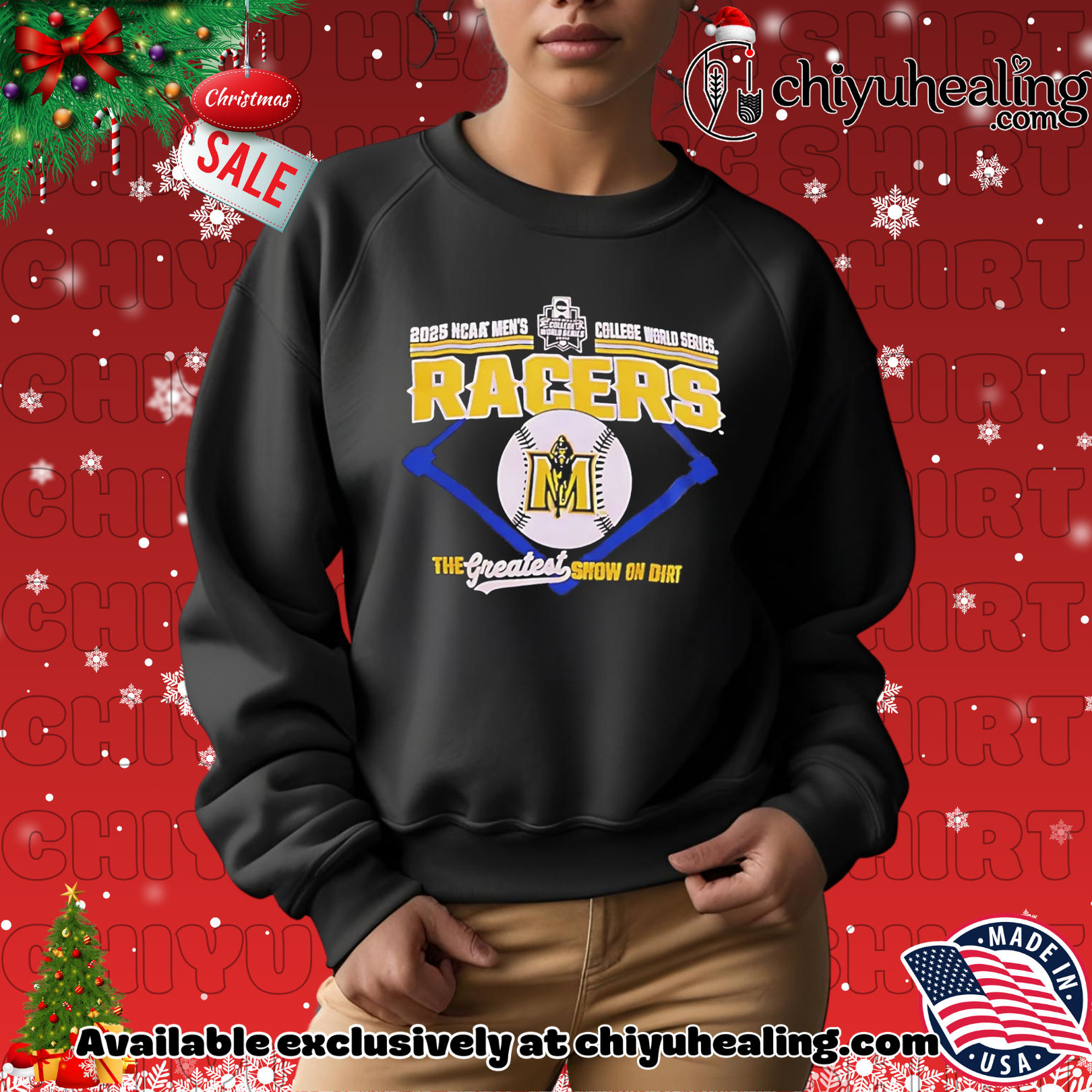 Murray State Racers 2025 NCAA men's college World Series the Great Show on dirt shirt, Hoodie, Sweatshirt, Poster Canvas, Mug, Ornaments 2 Murray State Racers 2025 NCAA men's college World Series the Great Show on dirt shirt, Hoodie, Sweatshirt, Poster Canvas, Mug, Ornaments