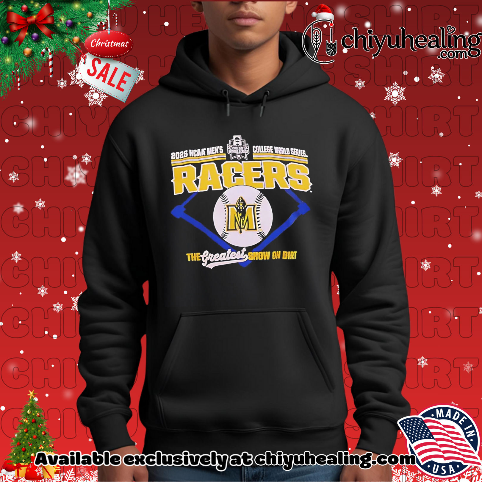 Murray State Racers 2025 NCAA men's college World Series the Great Show on dirt shirt, Hoodie, Sweatshirt, Poster Canvas, Mug, Ornaments