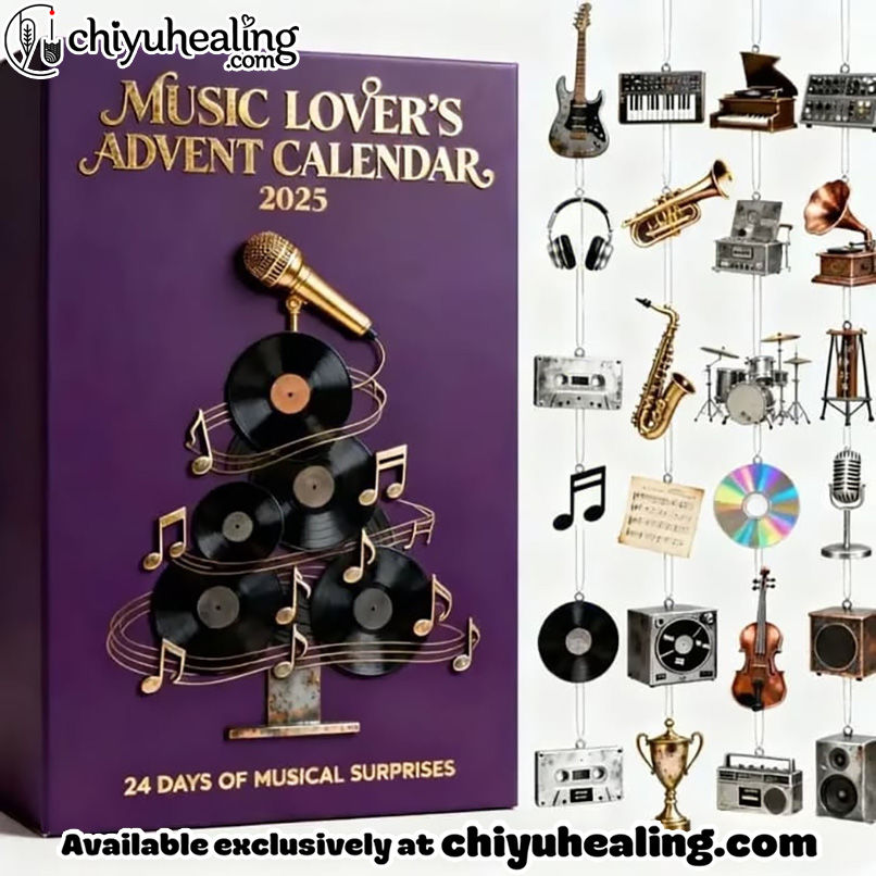 Music Lover Advent Calendar 2025, Christmas Countdown Advent Calendar Gift Box with 24 Acrylic Ornaments