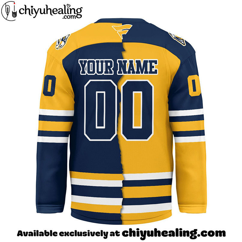 Nashville Predators - Premium NHL Personalized Split Color Hockey Jersey