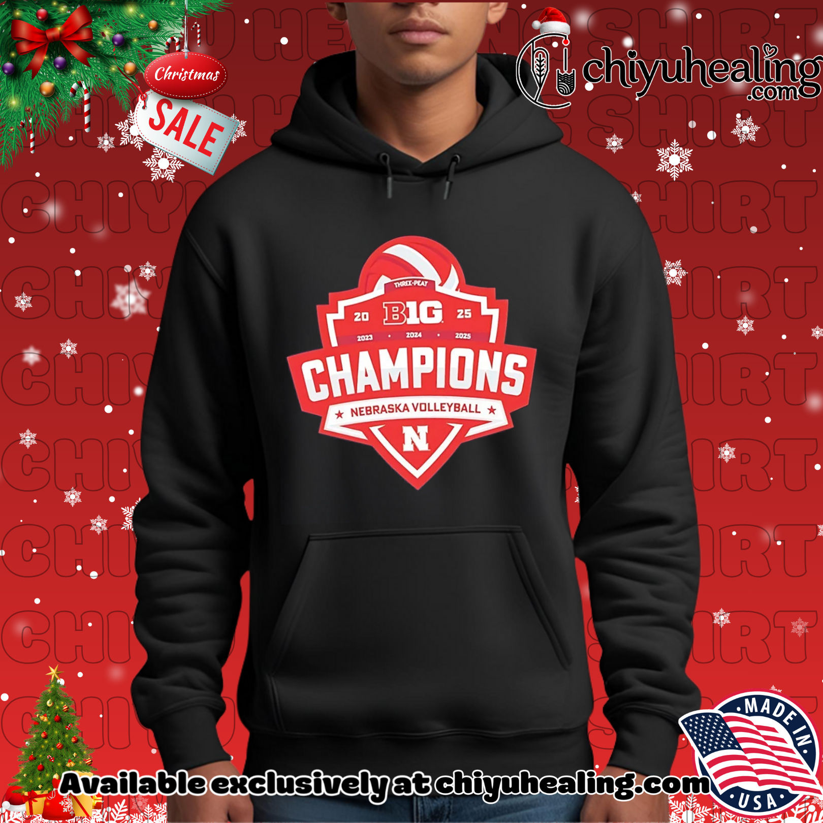 Nebraska Cornhuskers 2025 Big Ten Volleyball Champions shirt, Hoodie, Sweatshirt, Poster Canvas, Mug, Ornaments