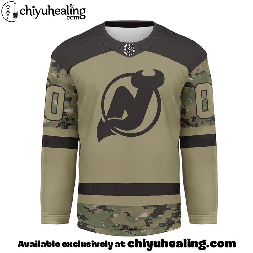 New Jersey Devils - Premium NHL Camo Army Hockey Jersey New Jersey Devils - Premium NHL Camo Army Hockey Jersey