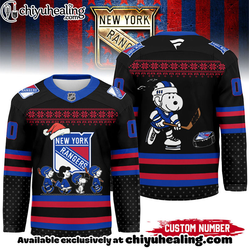 New York Rangers - Premium NHL Peanuts Snoopy Hockey Jersey Ver 2