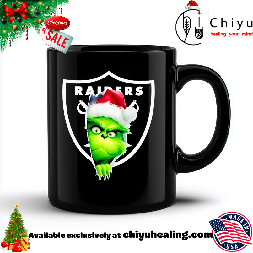 Nice Grinch Peeking Through Raiders Football Christmas Holiday shirt, Hoodie, Sweatshirt, Poster Canvas, Mug, Ornaments 6 Nice Grinch Peeking Through Raiders Football Christmas Holiday shirt, Hoodie, Sweatshirt, Poster Canvas, Mug, Ornaments