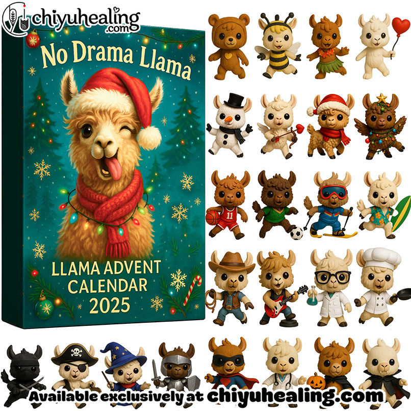 No Drama Llama Advent Calendar 2025, Christmas Countdown Advent Calendar Gift Box with 24 Acrylic Ornaments No Drama Llama Advent Calendar 2025, Christmas Countdown Advent Calendar Gift Box with 24 Acrylic Ornaments