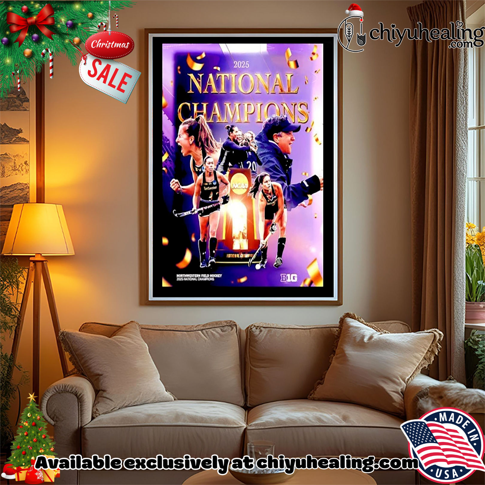 Northwestern Field hockey 2025 National Champions poster Christmas ornament, Hoodie, Sweatshirt, Poster Canvas, Mug, Ornaments Northwestern Field hockey 2025 National Champions poster Christmas ornament, Hoodie, Sweatshirt, Poster Canvas, Mug, Ornaments