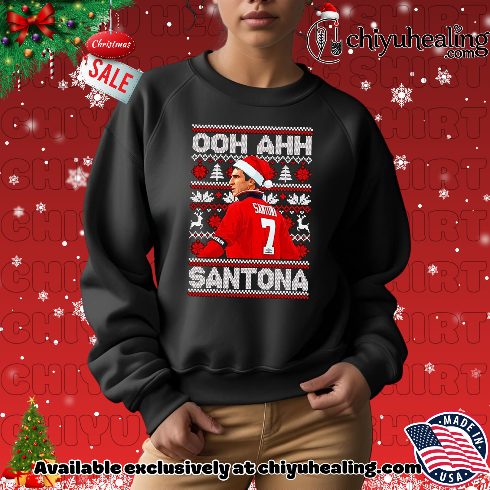 OOH AHH Santona Eric Cantona Christmas Christmas ornament, Hoodie, Sweatshirt, Poster Canvas, Mug, Ornaments 2 OOH AHH Santona Eric Cantona Christmas Christmas ornament, Hoodie, Sweatshirt, Poster Canvas, Mug, Ornaments