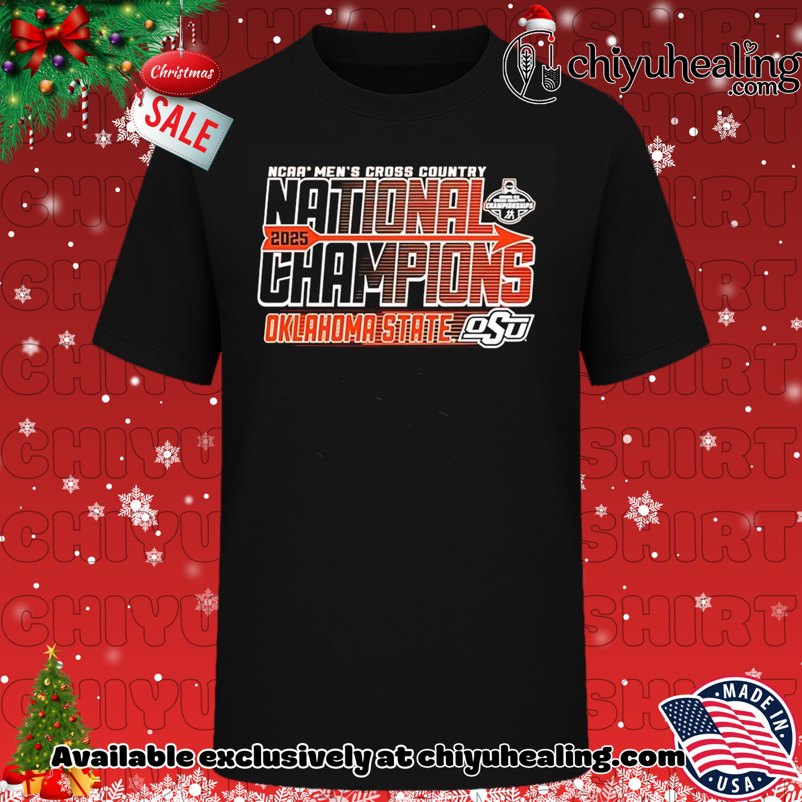 Oklahoma State Cowboys Men's Cross Country National Champions 2025 shirt, Hoodie, Sweatshirt, Poster Canvas, Mug, Ornaments