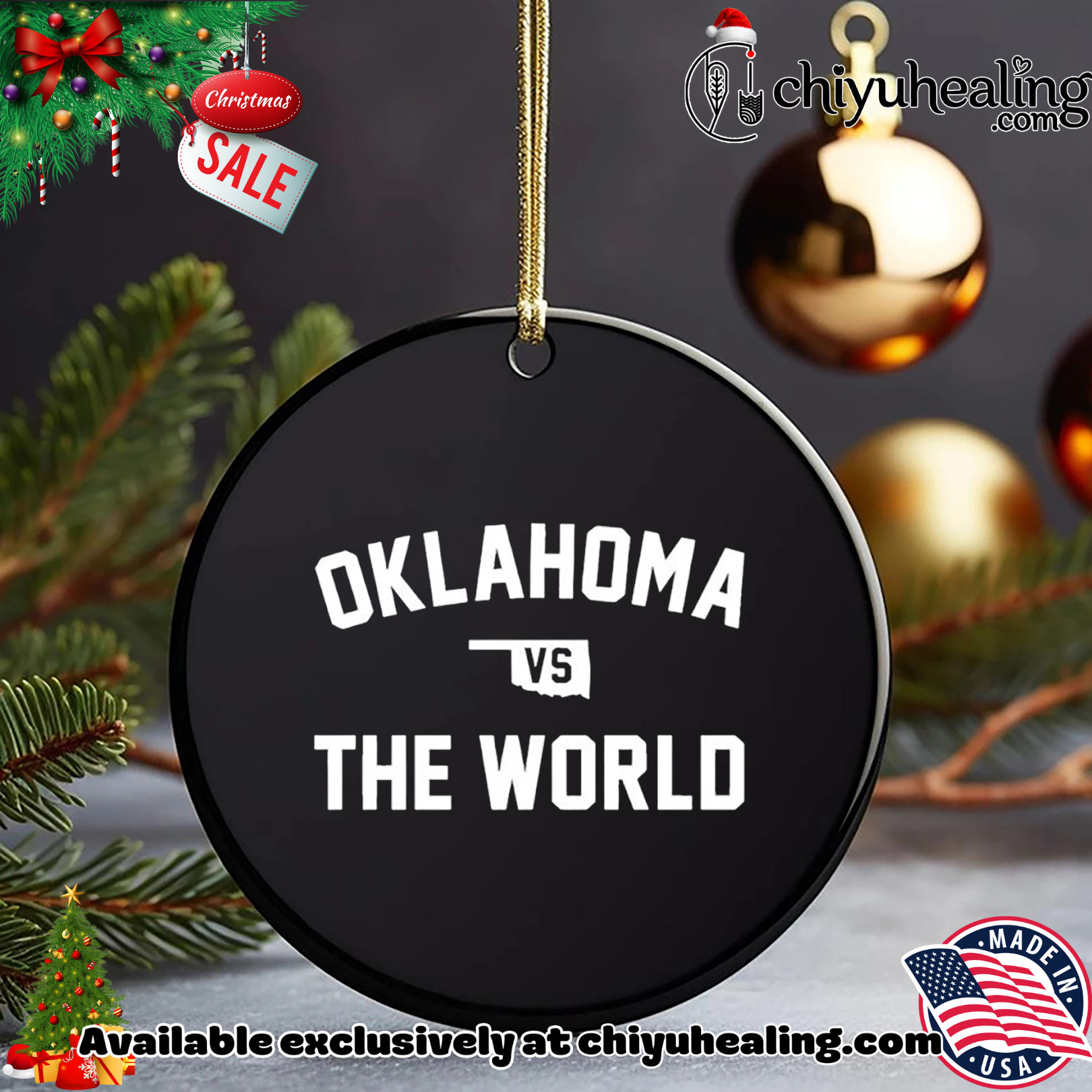 Oklahoma vs the world Christmas ornament, Hoodie, Sweatshirt, Poster Canvas, Mug, Ornaments Oklahoma vs the world Christmas ornament, Hoodie, Sweatshirt, Poster Canvas, Mug, Ornaments