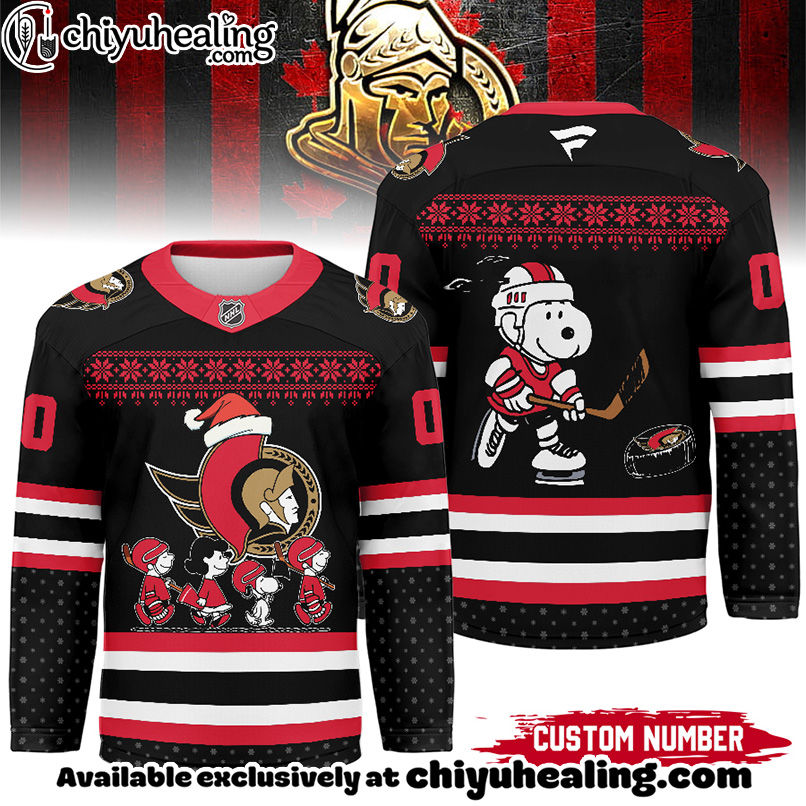 Ottawa Senators - Premium NHL Peanuts Snoopy Hockey Jersey Ver 2