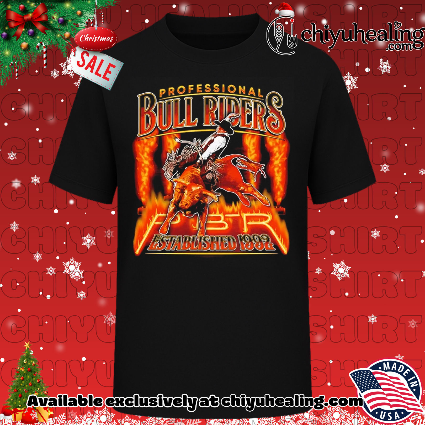 PBR Fire & Flames professional Bull Riders est 1992 shirt, Hoodie, Sweatshirt, Poster Canvas, Mug, Ornaments