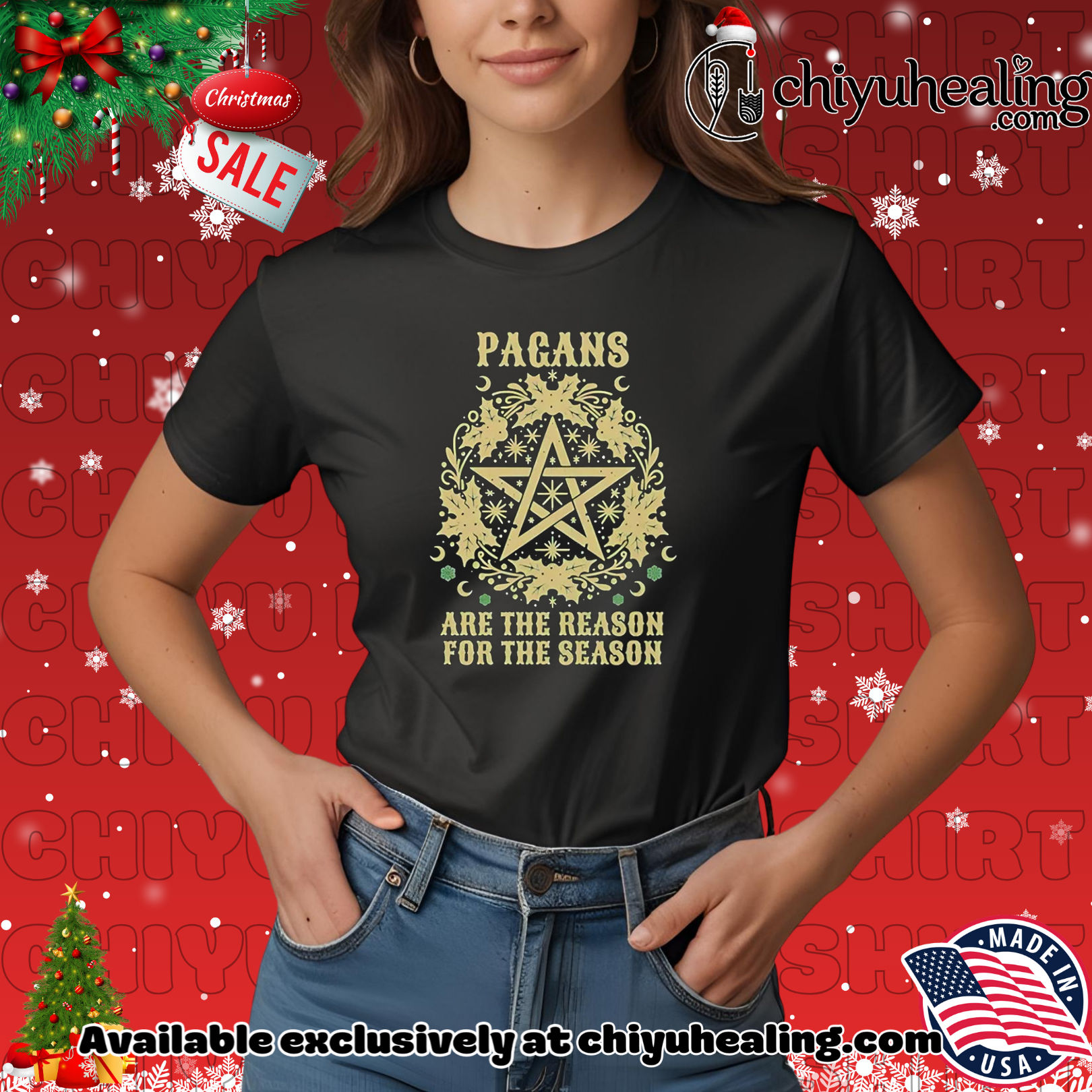 Pagans are the reason for the season Pentagram Christmas shirt, Hoodie, Sweatshirt, Poster Canvas, Mug, Ornaments 7 Pagans are the reason for the season Pentagram Christmas shirt, Hoodie, Sweatshirt, Poster Canvas, Mug, Ornaments