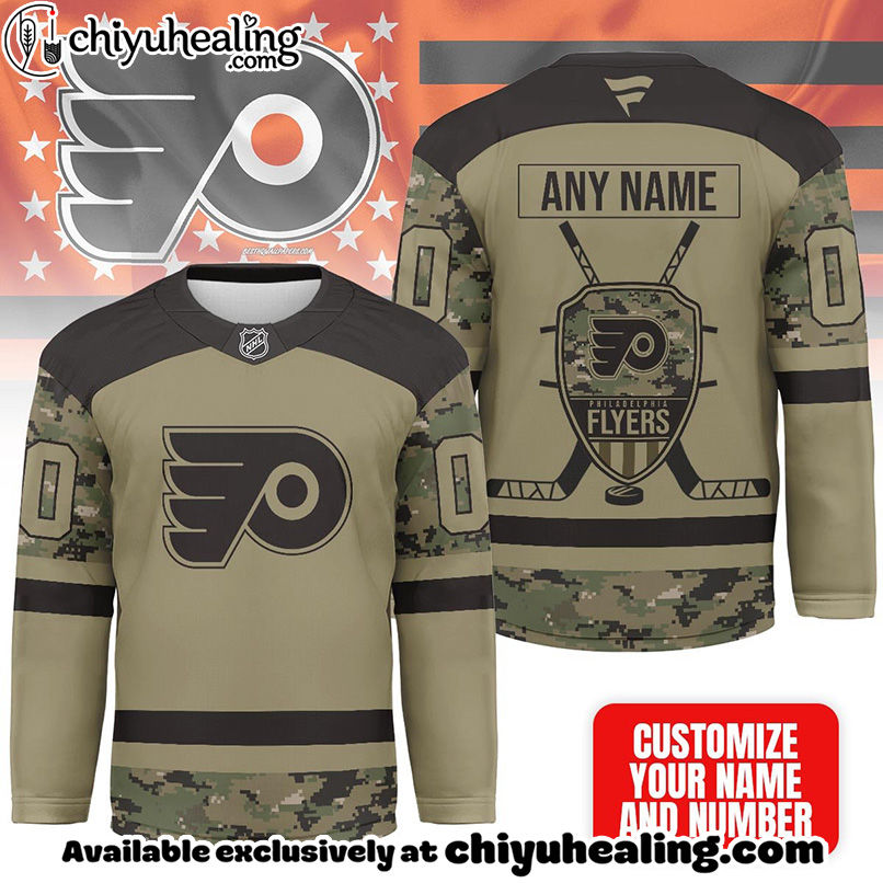 Philadelphia Flyers - Premium NHL Camo Army Hockey Jersey